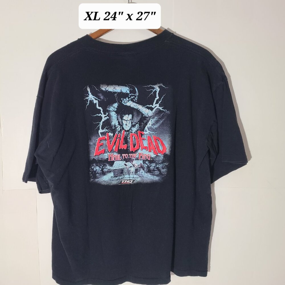Vtg Evil Dead Hail To The King THQ 2000 Promo Men's XL Shirt Single Stitch